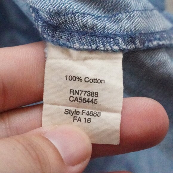 J.Crew Chambray Shirt Dress Womens 8 Blue Short Sleeve 1/4th Button Up - Picture 5 of 12